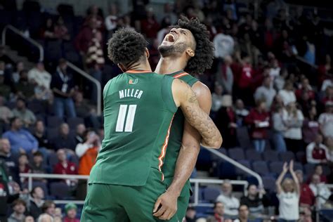 Wong, Miller lead Hurricanes past Indiana, into Sweet 16